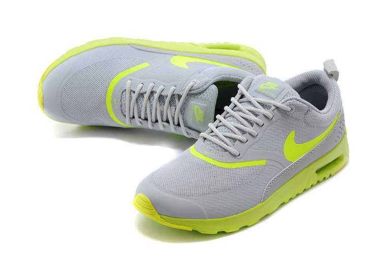 nike air max thea premium cuir pas cher basket jaune gris prix usine